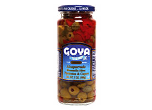 Goya Alcaparrado, Pitted, Manzanilla Olives, Pimientos & Capers, Reduced Sodium, 7 oz (198 g)