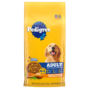 Pedigree Adult Roasted Chicken & Vegetable Flavor Food for Dogs, 56 oz (3.5 lb) 1.59 kg