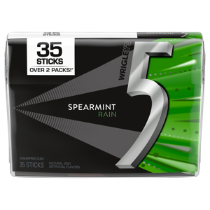 Wrigley's Sugarfree Spearmint Rain Gum, 35 sticks