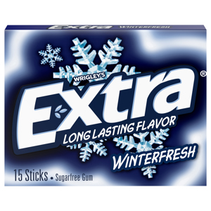 Extra Gum, Sugarfree, Winterfresh, 15 sticks