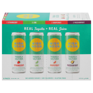 High Noon Tequila Seltzer, Variety Pack, 8 Pack, 8 - 355 ml cans [2.84 l]