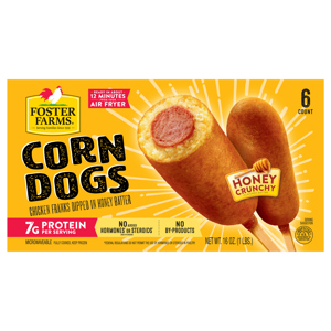 Foster Farms Corn Dogs, Honey Crunchy, 6 corn dogs [16 oz (1 lb)]