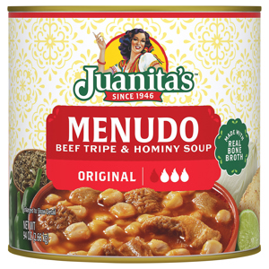 Juanita's Beef Tripe & Hominy Original Soup, 94 oz (2.66 kg)