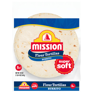 Mission Tortilla, Flour, Large Burrito, 8 tortillas [20 oz (1 lb 4 oz) 567 g]