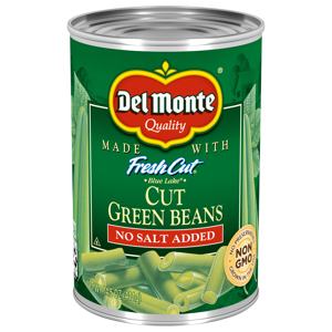 Del Monte No Salt Added Cut Green Beans, 14.5 oz (411g)