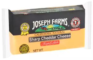 Joseph Farms Sharp Cheddar Cheese, 8 oz