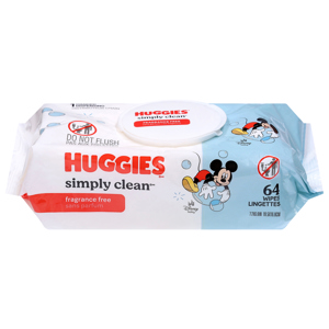 Huggies Disney Baby Fragrance Free Wipes, 64 wipes