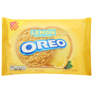 Oreo Sandwich Cookies, Lemon Flavor Creme, 18.71 oz (1 lb 2.71 oz) 530 g