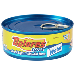 Dolores Chunk Light Yellowfin Tuna in Water, 5 oz (142 g)