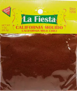 La Fiesta California Mild Chili, California Molido, 1 oz
