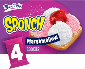 Marinela Marshmallow and Strawberry Coconut Cookies, 4 packs, 12.68 oz