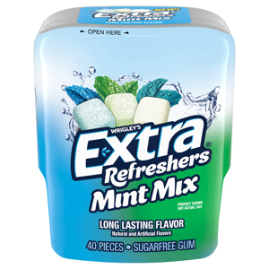 Extra Sugar Free Mint Mix Gum, 40 pieces