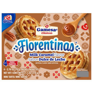 Gamesa Milk Caramel Flavor Mini Tarts, 4 - 2.78 oz (79 g) packs [11.1 oz (316 g)]