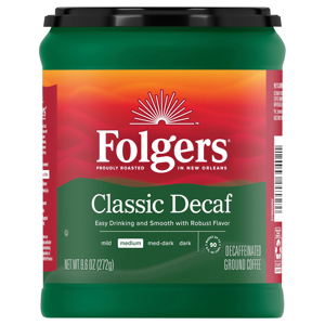 Folgers Decaffeinated Ground Medium Classic Decaf Coffee, 9.6 oz (272 g)