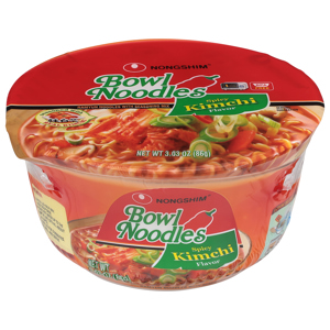 Nongshim Bowl Noodles, Spicy Kimchi Flavor, 3.03 oz (86 g)