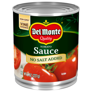 Del Monte No Salt Added Tomato Sauce, 8 oz (227 g)