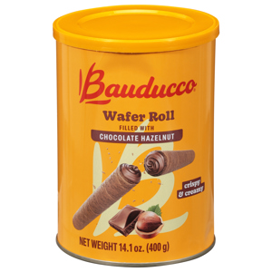 Bauducco Chocolate Hazelnut Wafer Roll, 14.1 oz (400 g)