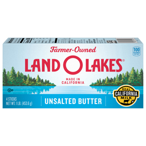 Land O Lakes Unsalted Butter, 4 sticks [1 lb (453.6 g)]