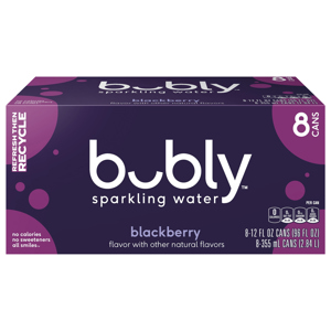 Bubly Blackberry Sparkling Water, 8 - 12 fl oz (355 ml) cans [96 fl oz (2.84 l)]