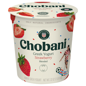 Chobani Nonfat Blended Strawberry Greek Yogurt, 32 oz (2 lb) 907 g