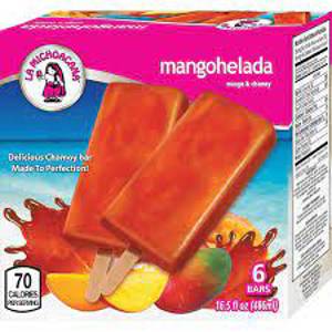 La Michoacana Fruit Ice Bars, Mango Chamoy, 6 - 2.75 fl oz (81 ml) bars [16.5 fl oz (1 pt) 488 ml]