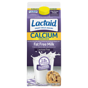 Lactaid Lactose Free Fat Free Calcium Milk, half gallon (1.89 l)