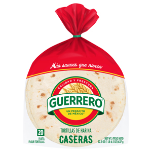 Guerrero Fajita Flour Tortillas, 20 tortillas [22.5 oz (1 lb 6.5 oz) 637 g]