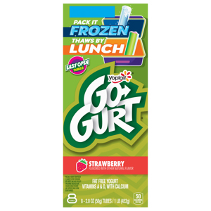 Go-Gurt Fat Free Strawberry Yogurt, 8 - 2.0 oz (56 g) tubes [1 lb (453 g)]