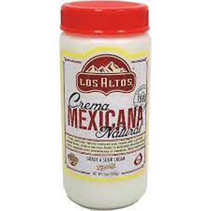 Los Altos Crema Mexicana Natural Sour Cream, 15 oz (425 g)