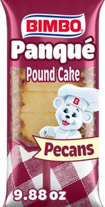 Bimbo Plain Pound Cake with Pecans, Individual, 9.88 oz