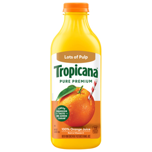 Tropicana Lots of Pulp Pure Premium Orange Juice, 46 fl oz (1.43 qt) 1.36 l