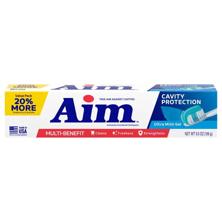 Brownsville, Tn – Aim Ultra Mint Gel Toothpaste Value Pack, 5.5 Oz