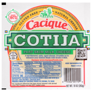 Cacique Cheese, Part Skim Milk, Cotija, 10 oz (283 g)