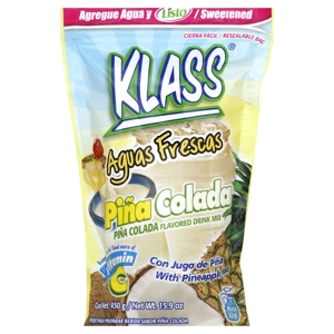 Klass Drink Mix, Pina Colada Flavored, 15.9 oz (450 g)