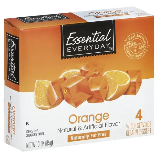 Essential Everyday Gelatin Dessert, Orange, 3 Oz (85 G) | Food