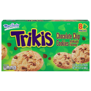 Marinela Cookies, Chocolate Chip, Trikis, 8 Packs, 8 - 1.80 oz (51 g) packs [14.11 oz (408 g)]