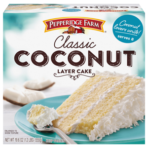 Pepperidge Farm Layer Cake, Classic, Coconut, 19.6 oz (1.2 lbs) 555 g