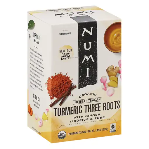 Turmeric Tea, Three Roots, 1.42 oz Bag, 12/Box Turmeric Tea, Three Roots, 1.42 oz Bag, 12/Box