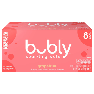 Bubly Grapefruit Sparkling Water, 8 - 12 fl oz (355 ml) cans [96 fl oz (2.84 l)]