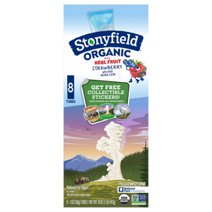 Stonyfield Organic Reduced Fat Strawberry Yogurt, 8 - 2 oz (56 g) tubes [16 oz (1 lb) 453 g]
