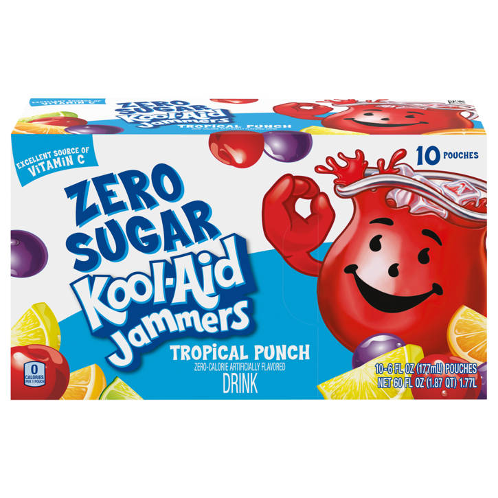 Kool-aid Zero Sugar Tropical Punch Drink, 10 - 6 Fl Oz (177 Ml