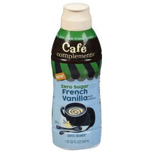 Cafe Complements Zero Sugar French Vanilla Coffee Creamer, 1 qt (32 fl oz) 946 ml