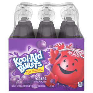 Kool-Aid Grape Soft Drink, 6 - 6.75 fl oz (200 ml) bottles [40.5 fl oz (1.26 qt) 1.2 l]