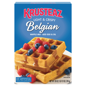 Krusteaz Light & Crispy Belgian Waffle Mix, 28 oz (1 lb 12 oz) 793 g