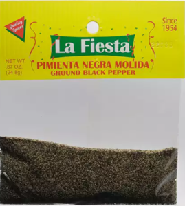 La Fiesta Black Pepper Ground, Pimienta Negra Molida, 0.87 oz
