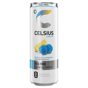 Celsius Fizz-Free Blue Razz Lemonade Energy Drink, 12 fl oz (355 ml)