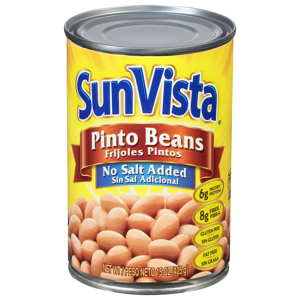 SunVista No Salt Added Pinto Beans, 15 oz (425 g)