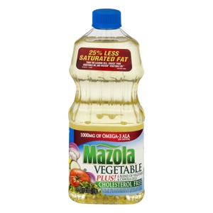 Mazola Vegetable Plus, Cholesterol Free, 40 fl oz (1 qt 8 oz) 1.18 l