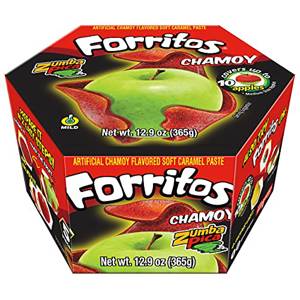 Zumba Pica Forritos Para Manzana, Caramel Coating for Apples, Chamoy Flavor, 5 pieces