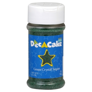 Dec A Cake Crystal Sugars, Green, 3.5 oz (99 g)